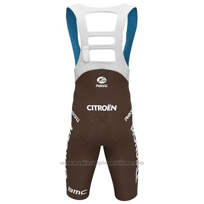 2021 Abbigliamento Ciclismo Ag2r La Mondiale Bianco Manica Corta e Salopette